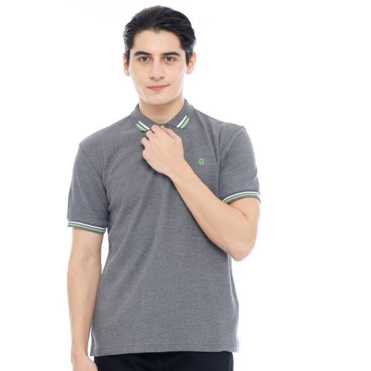 MATSUDA Kaos Polo Shirt Pria Kerah Fukui Dark Grey