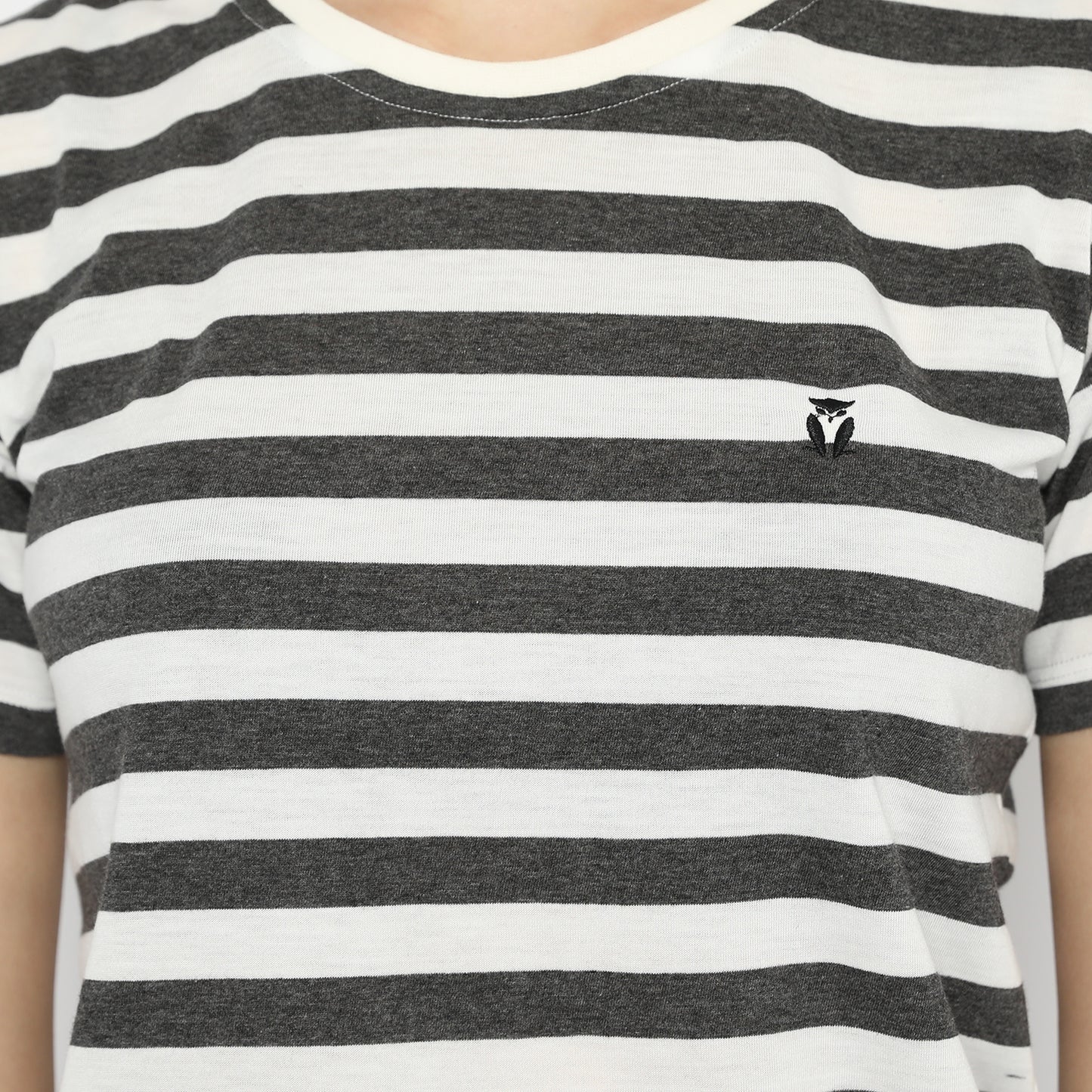 MATSUDA Kaos Wanita T Shirt Stripe Katun Quincy