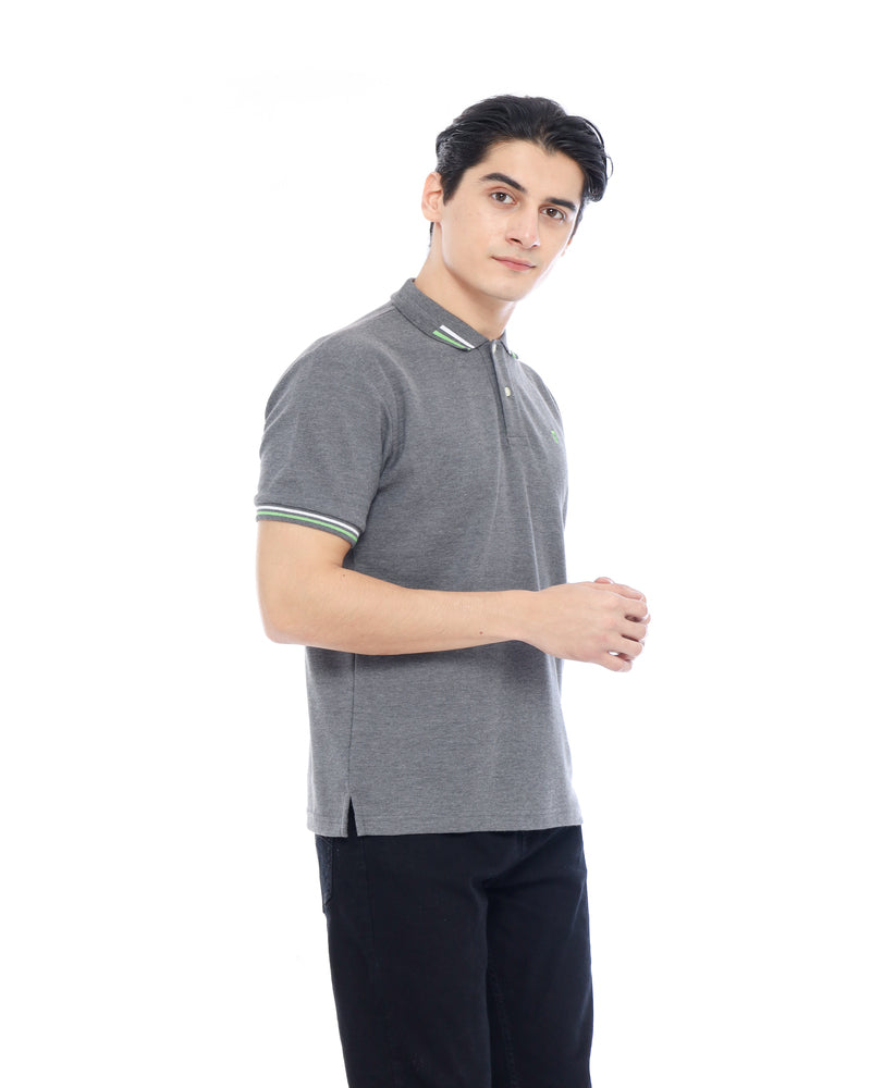 MATSUDA Kaos Polo Shirt Pria Kerah Fukui Dark Grey