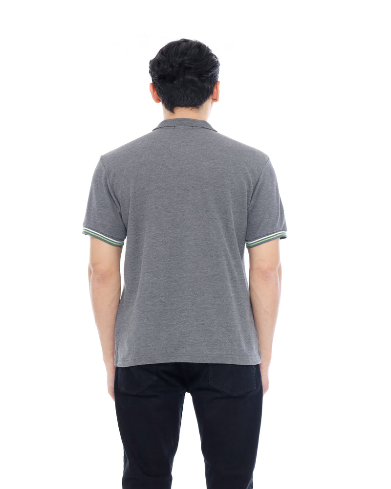 MATSUDA Kaos Polo Shirt Pria Kerah Fukui Dark Grey