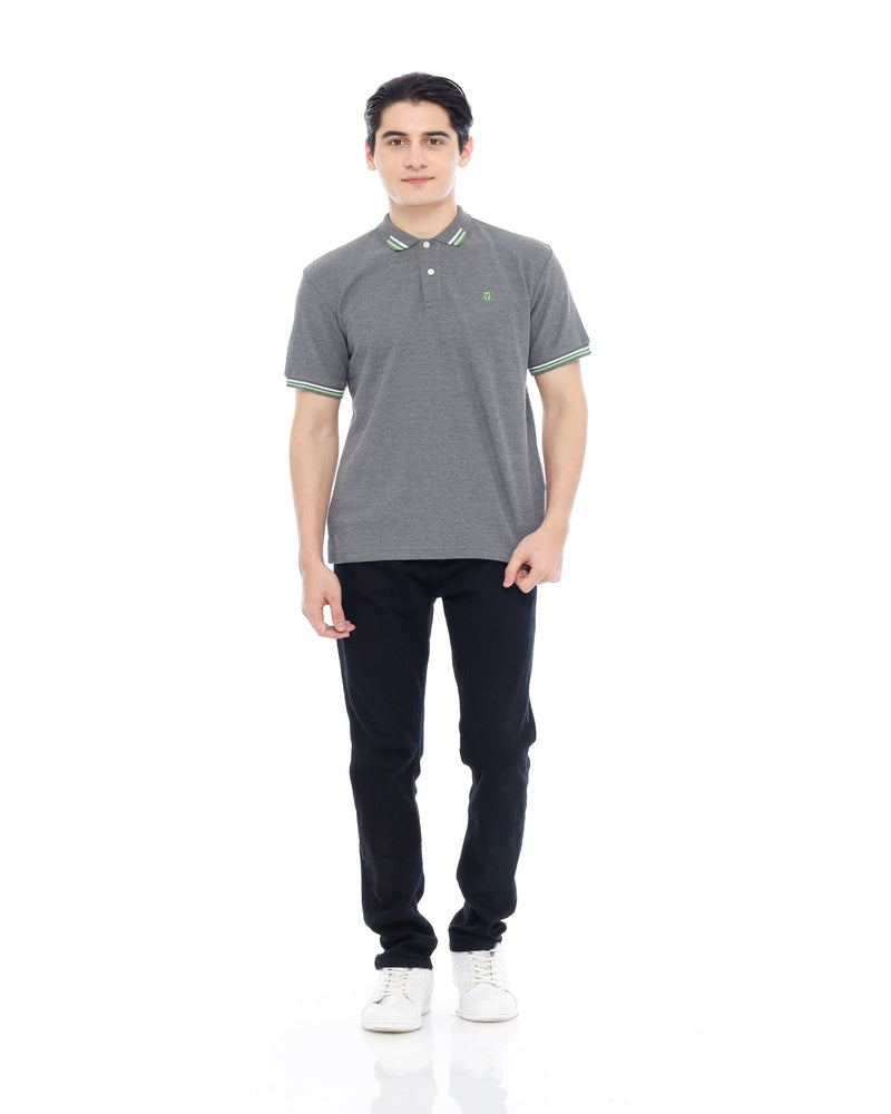 MATSUDA Kaos Polo Shirt Pria Kerah Fukui Dark Grey