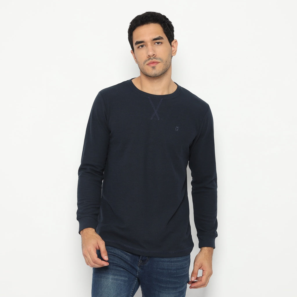 MATSUDA Kaos Polos Waffle Lengan Panjang Cotton Komoro