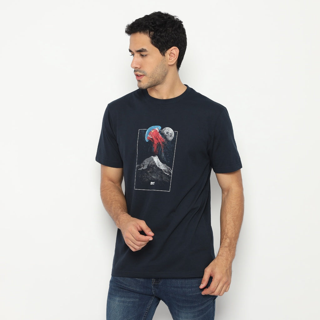 MATSUDA Kaos T shirt Printed Kiyosu Over Moon Jellyfish