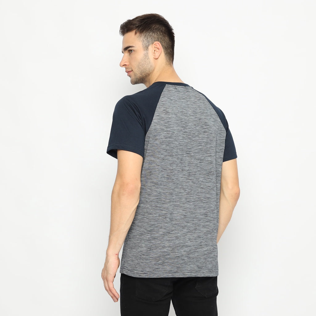 MATSUDA Kaos Pria T Shirt Henley Texture Slub Kawagoe