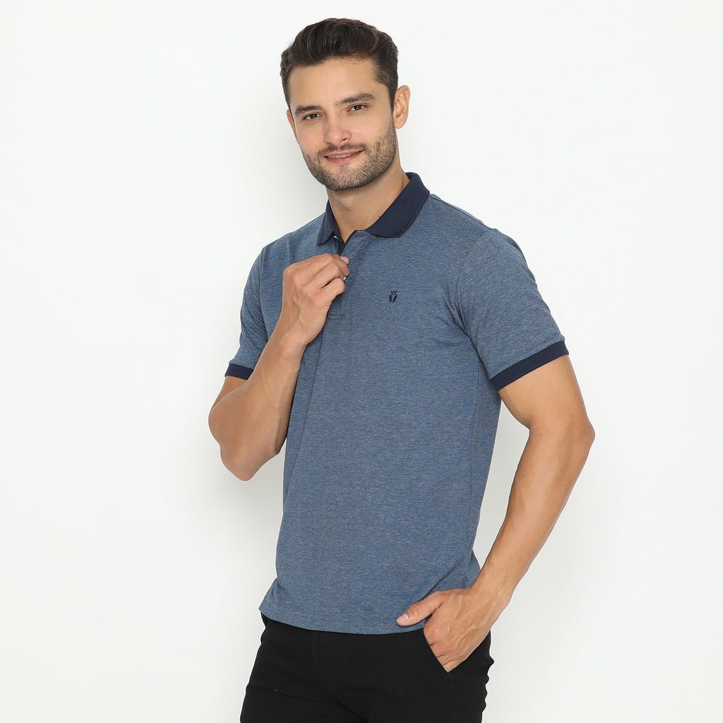 MATSUDA AKIKATA Baju Polo Shirt Pria  Katun Lengan Pendek Old Money Basic