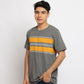MATSUDA  T Shirt Pria Kaos Stripe Hokuto