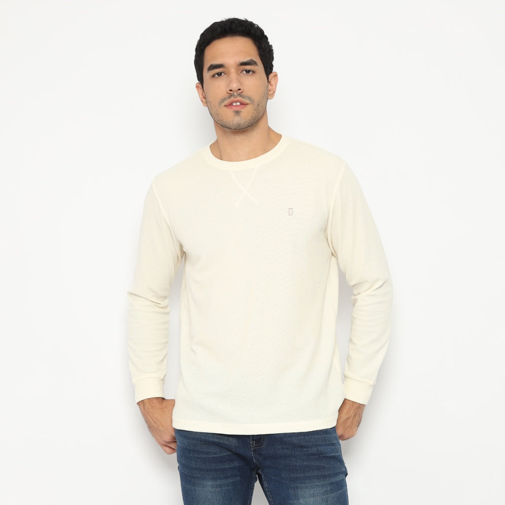 MATSUDA Kaos Polos Waffle Lengan Panjang Cotton Komoro