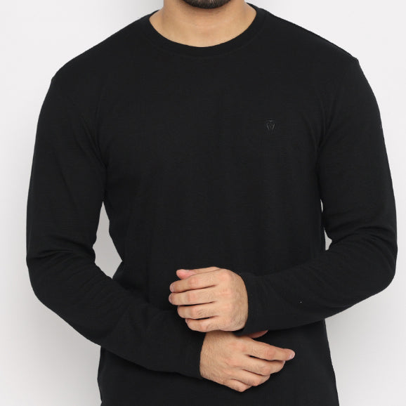 MATSUDA Kaos Lengan Panjang Texture Popcorn Katun Nagato