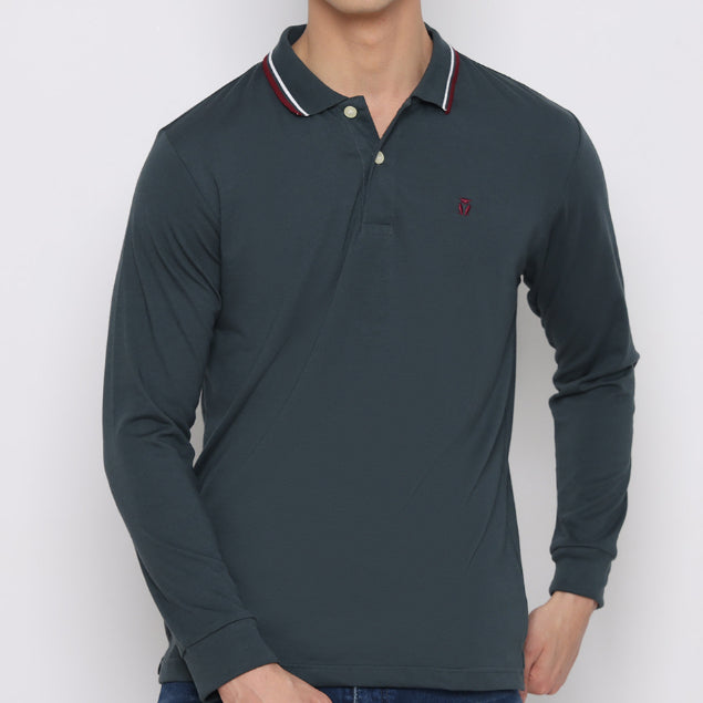 Matsuda Kaos Polo Shirt Lengan Panjang Pria Kerah Kasuga