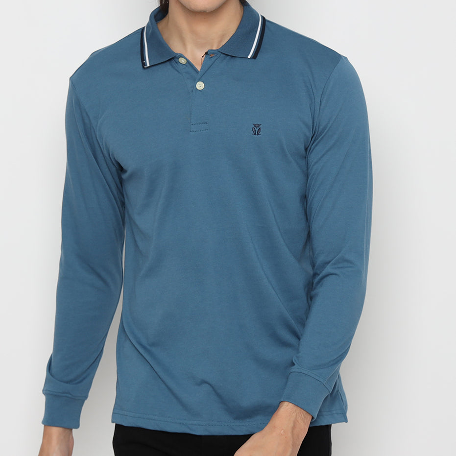 Matsuda Kaos Polo Shirt Lengan Panjang Pria Kerah Kasuga