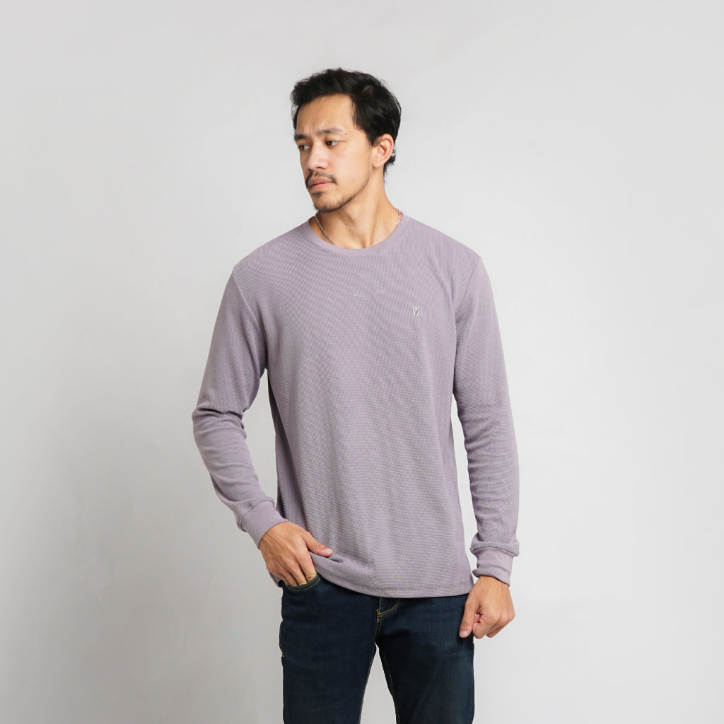 MATSUDA Kaos Polos Waffle Lengan Panjang Cotton Komoro