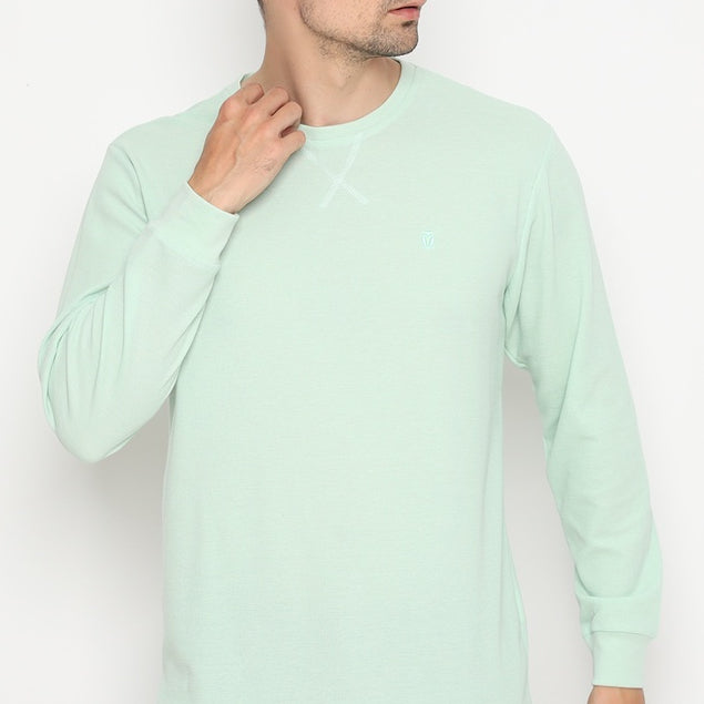 MATSUDA Kaos Polos Waffle Lengan Panjang Cotton Komoro