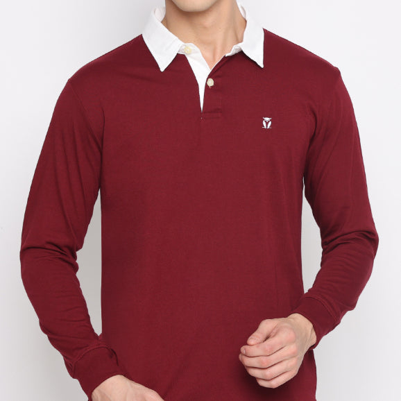 Matsuda Kaos Rugby Polo Shirt Pria Lengan Panjang Fujidera