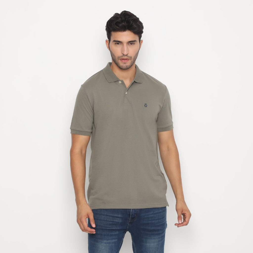 MATSUDA Kaos Polo Shirt Pria Kerah Kushima Seri Warna Hijau