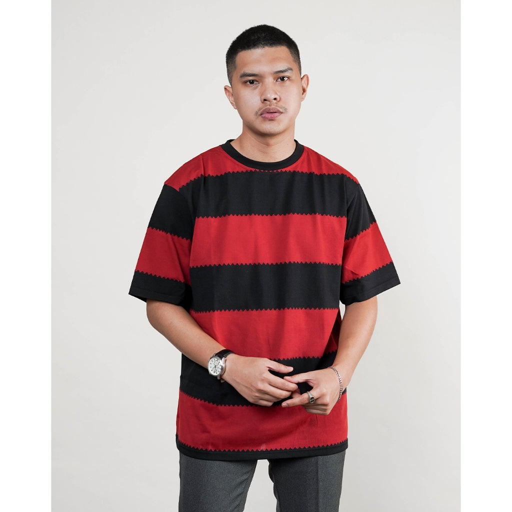 MATSUDA Kaos Oversize Stripe T shirt Katun Ogori
