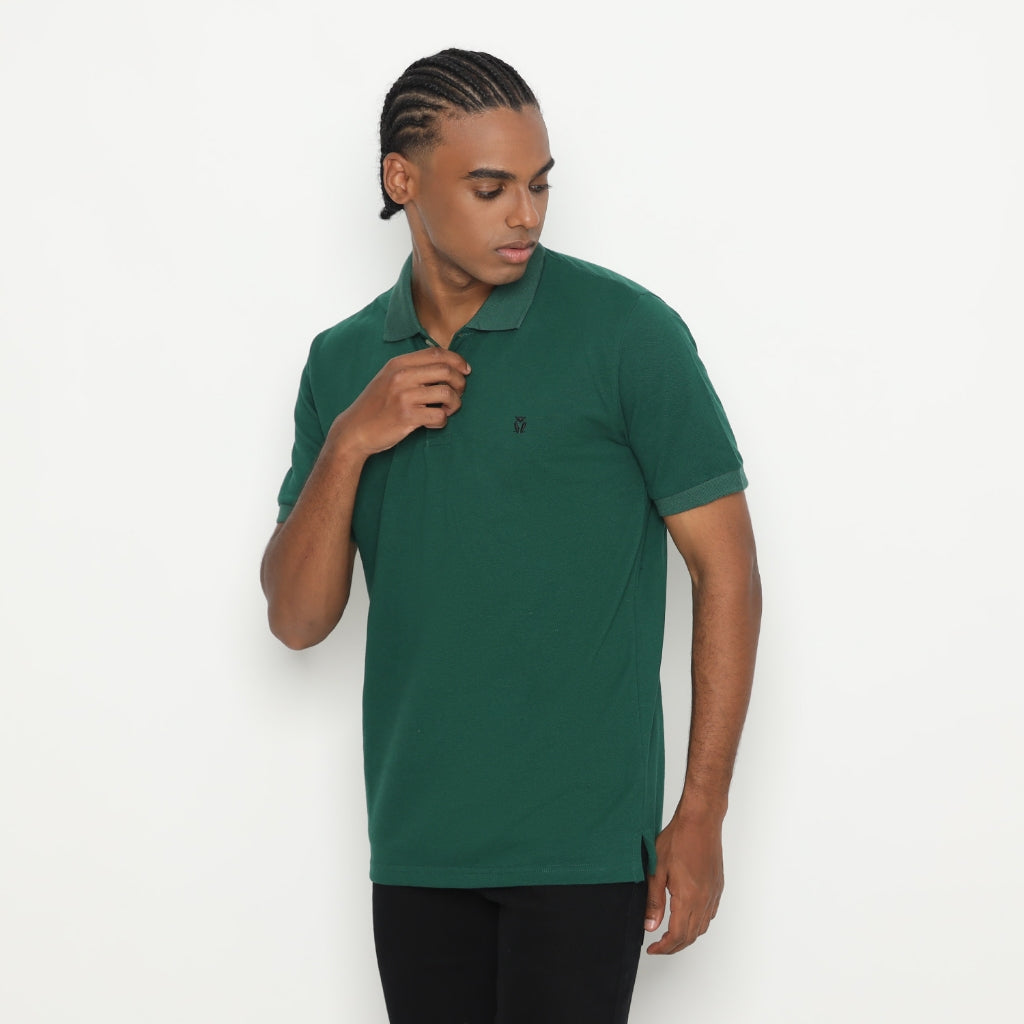 MATSUDA Kaos Polo Shirt Pria Kerah Kushima Seri Warna Hijau