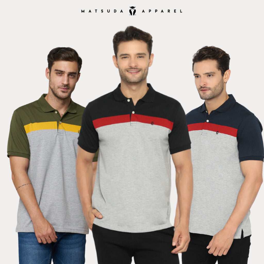 MATSUDA Kaos Polo Shirt Pria Kerah Fuji