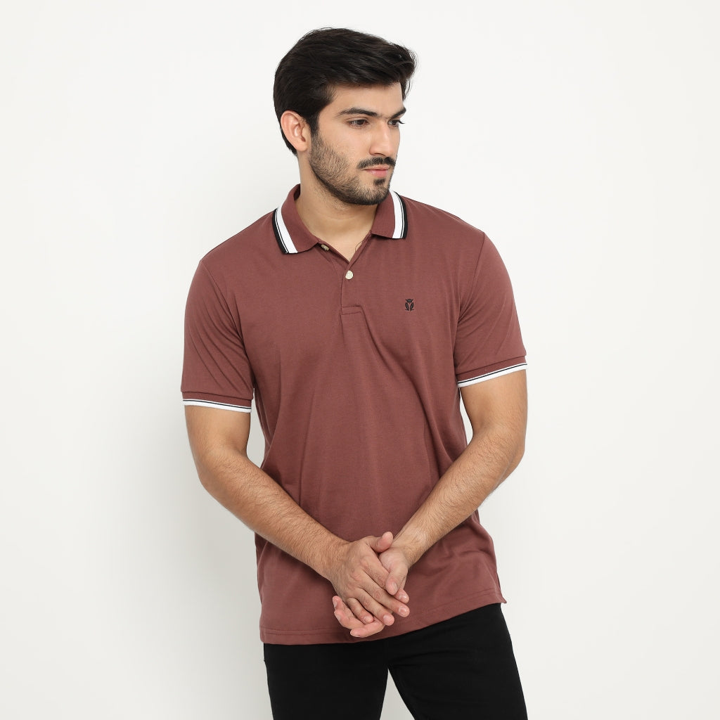 MATSUDA Kaos Polo Shirt Pria Kerah Aioi Seri Warna Merah