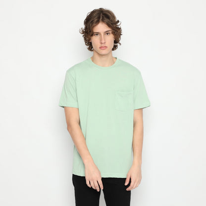 MATSUDA Kaos Polos Pocket T Shirt Cotton Chuo Seri Warna Hijau