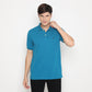 MATSUDA Kaos Polo Shirt Pria Kerah Kushima Seri Warna Biru