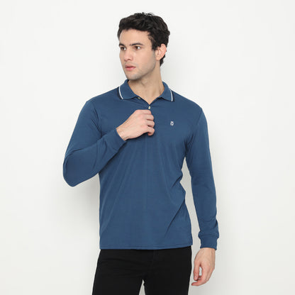 Matsuda Kaos Polo Shirt Lengan Panjang Pria Kerah Kasuga