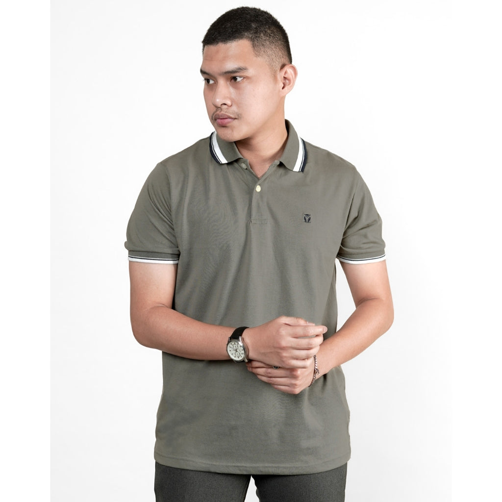 MATSUDA Kaos Polo Shirt Pria Kerah Aioi Seri Warna Hijau