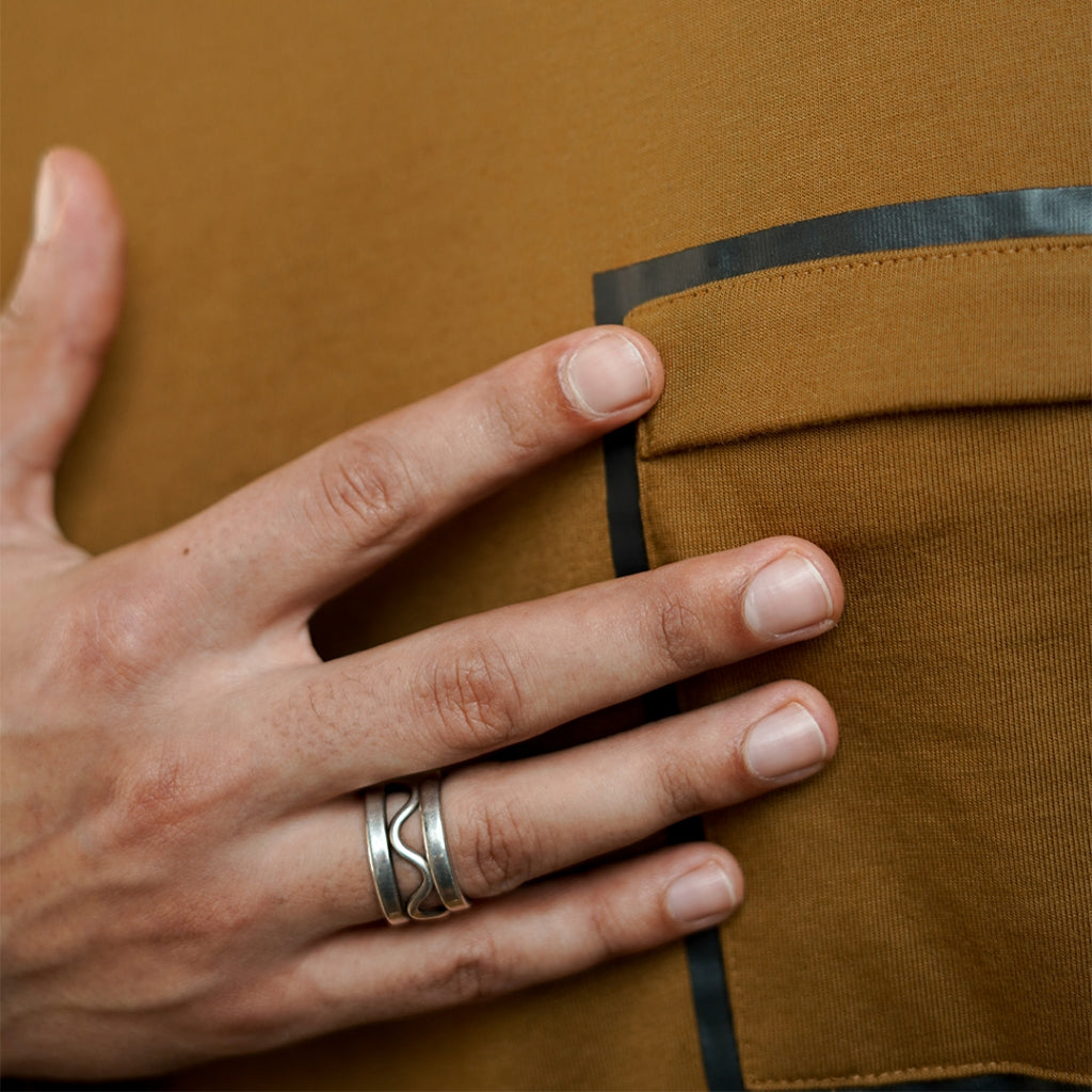 MATSUDA Kaos Polos Pocket T Shirt Cotton Obihiro Bistre