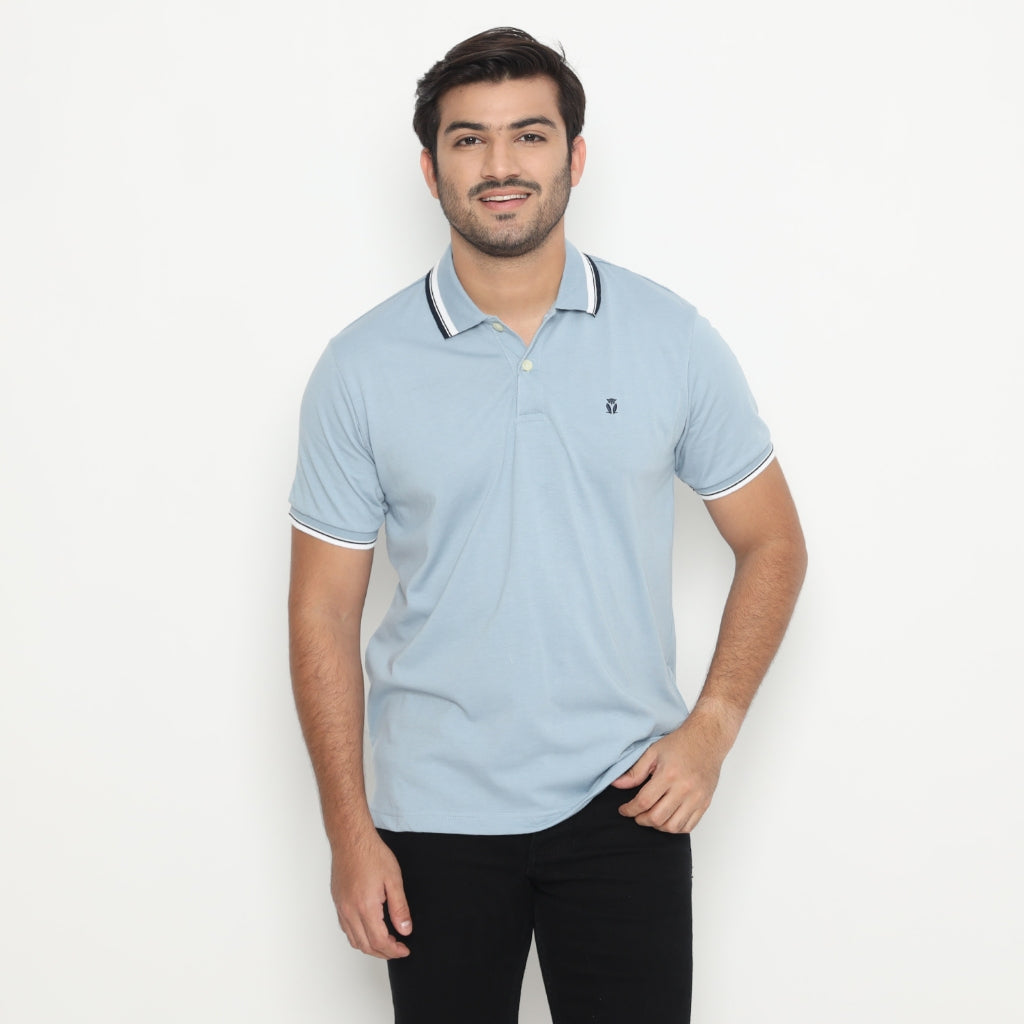 MATSUDA Kaos Polo Shirt Pria Kerah Aioi Seri Warna Biru