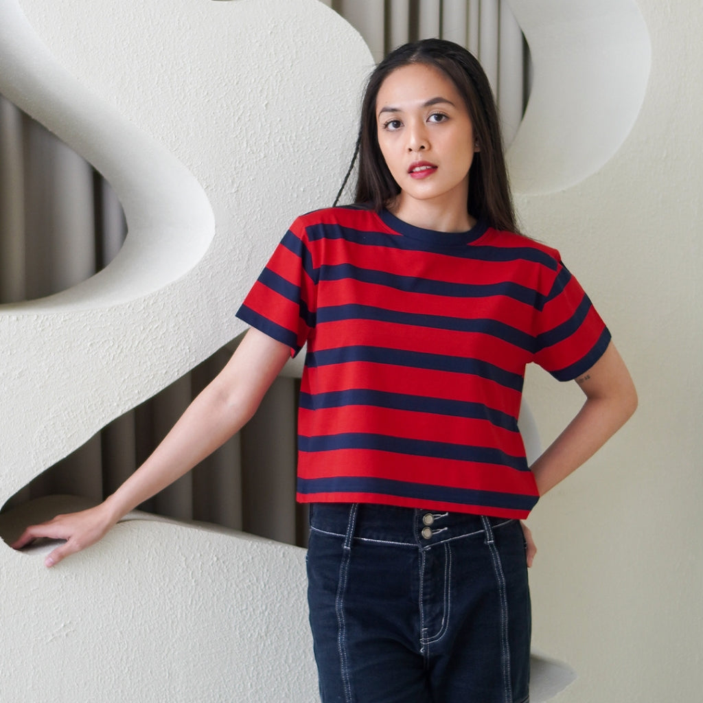 Matsuda Kaos Wanita Crop top katun Hollis