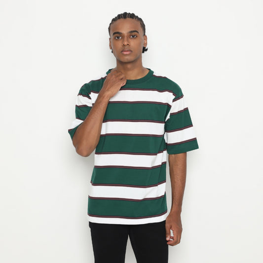 MATSUDA Kaos Oversize Stripe Mobara Green