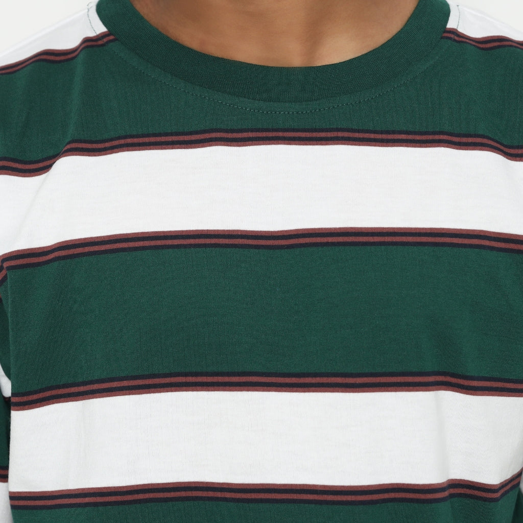 MATSUDA Kaos Oversize Stripe Mobara Green