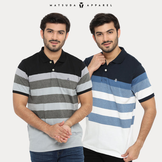 MATSUDA Kaos Polo Shirt Pria Kerah Mitoyo