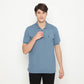 MATSUDA Kaos Polo Shirt Pria Kerah Kushima Seri Warna Biru