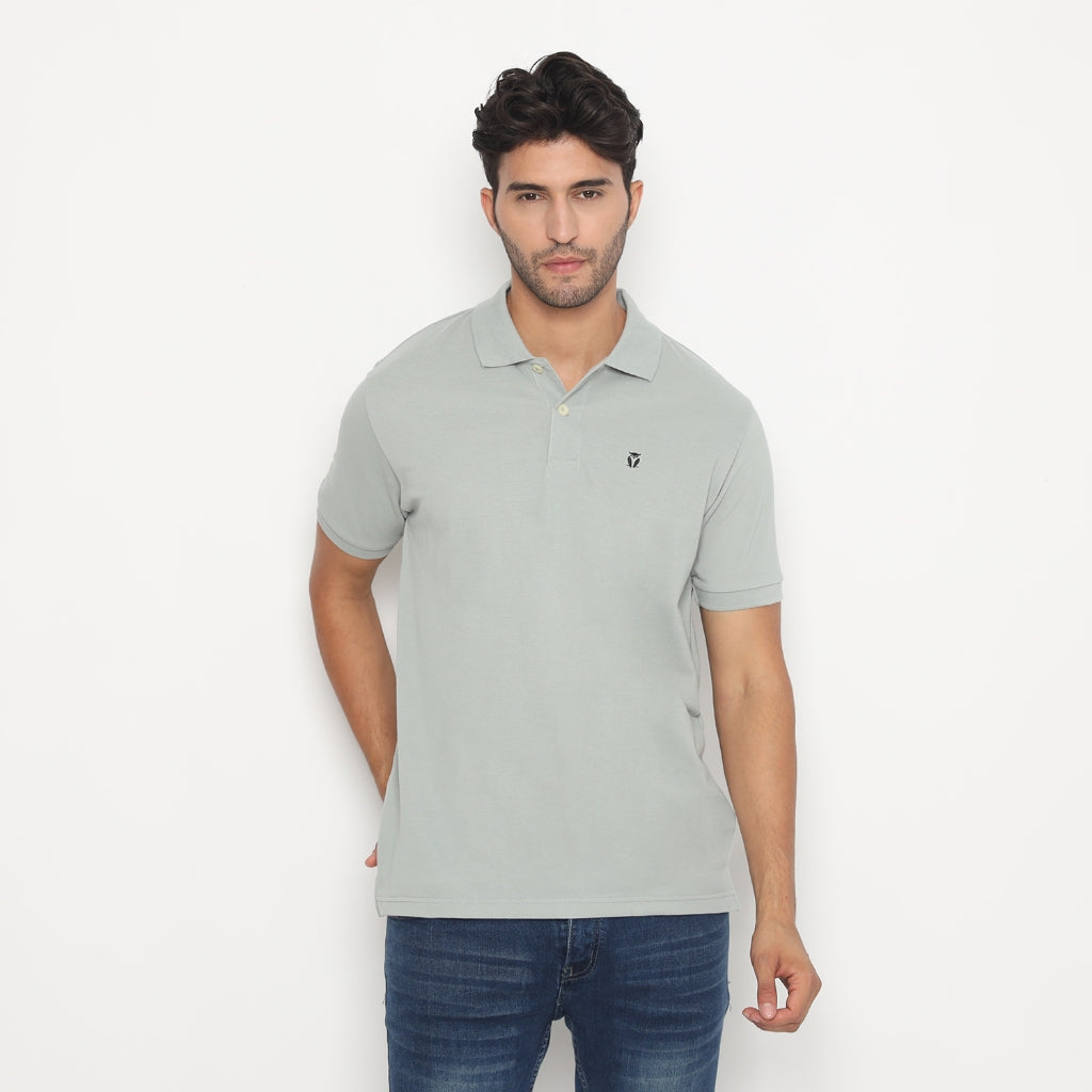 MATSUDA Kaos Polo Shirt Pria Kerah Kushima Seri Warna Hijau