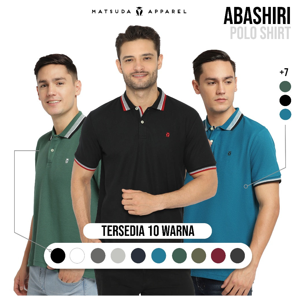MATSUDA Kaos Kerah Pria Polo Shirt Abashiri