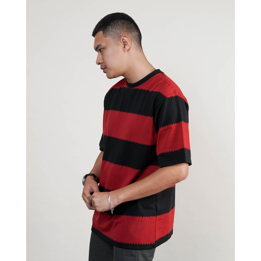 MATSUDA Kaos Oversize Stripe T shirt Katun Ogori
