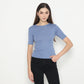 Matsuda Kaos Rib Polos Wanita Cotton T Shirt Elliot