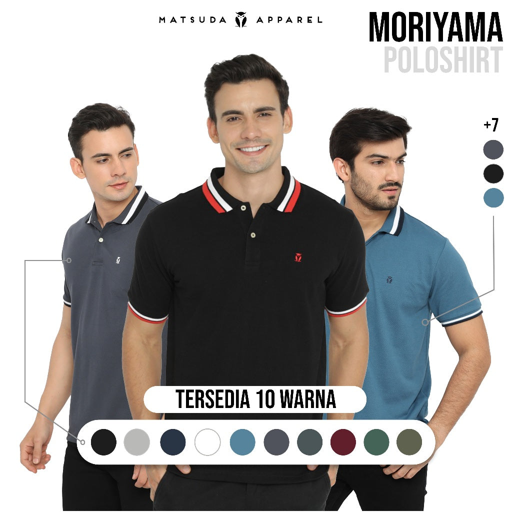 MATSUDA Kaos Polo Shirt Pria Kerah Moriyama
