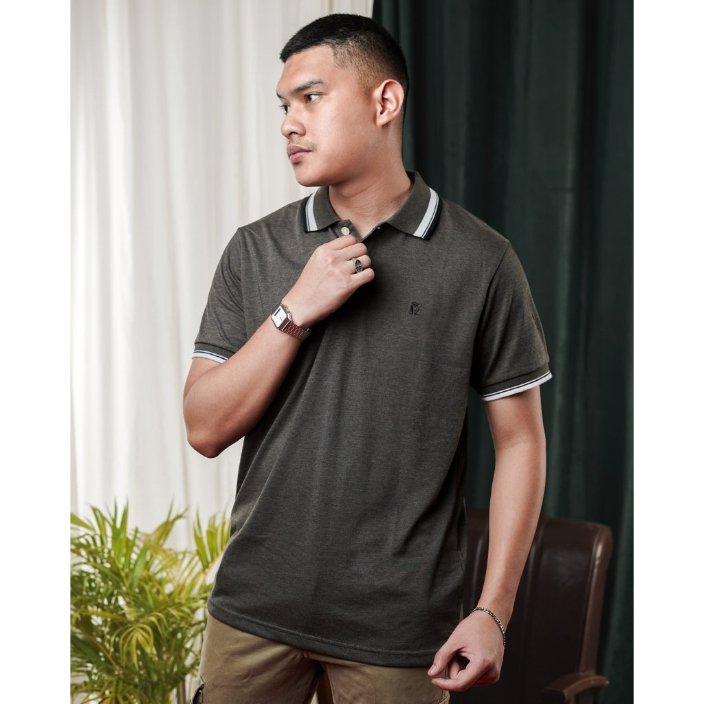 MATSUDA Kaos Polo Shirt Pria Kerah Aioi Seri Warna Hijau