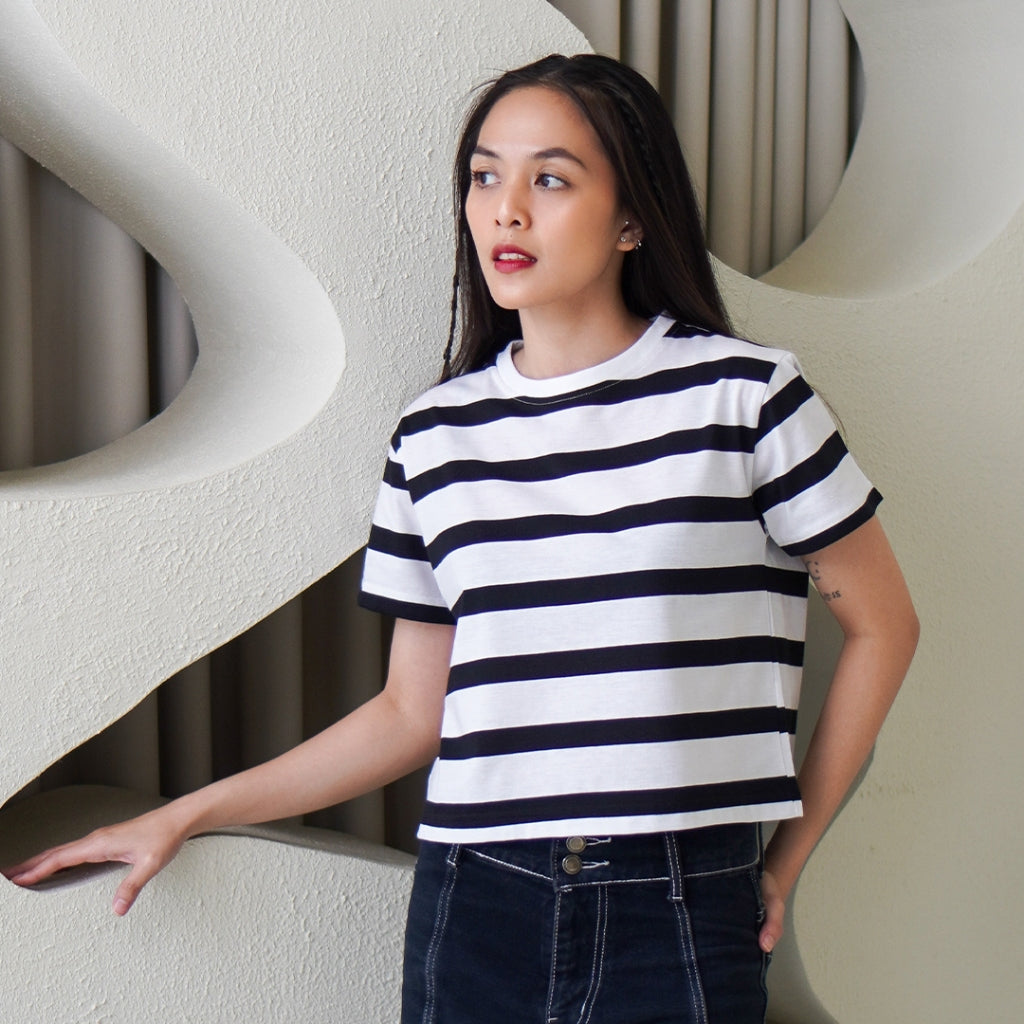 Matsuda Kaos Wanita Crop top katun Hollis