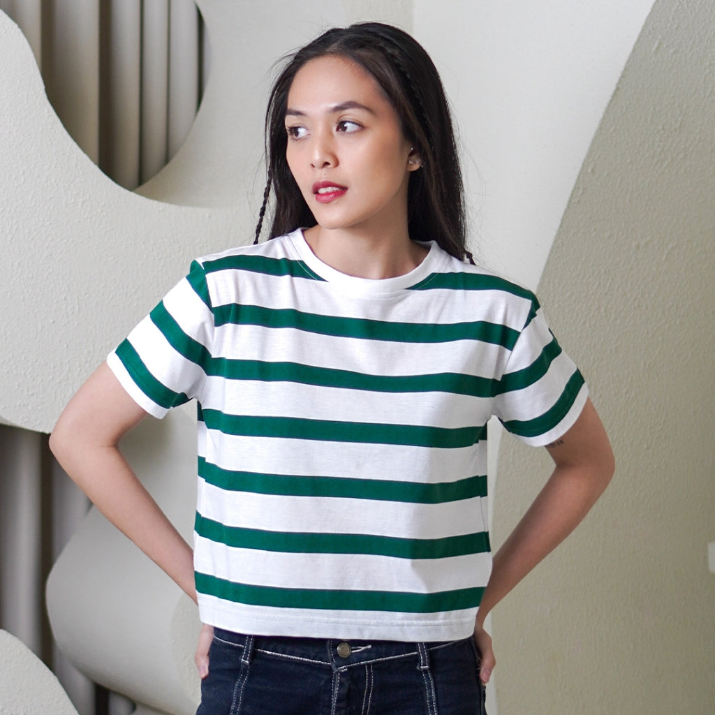 Matsuda Kaos Wanita Crop top katun Hollis