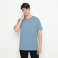 MATSUDA Kaos Polos Pocket T Shirt Cotton Chuo Seri Warna Biru