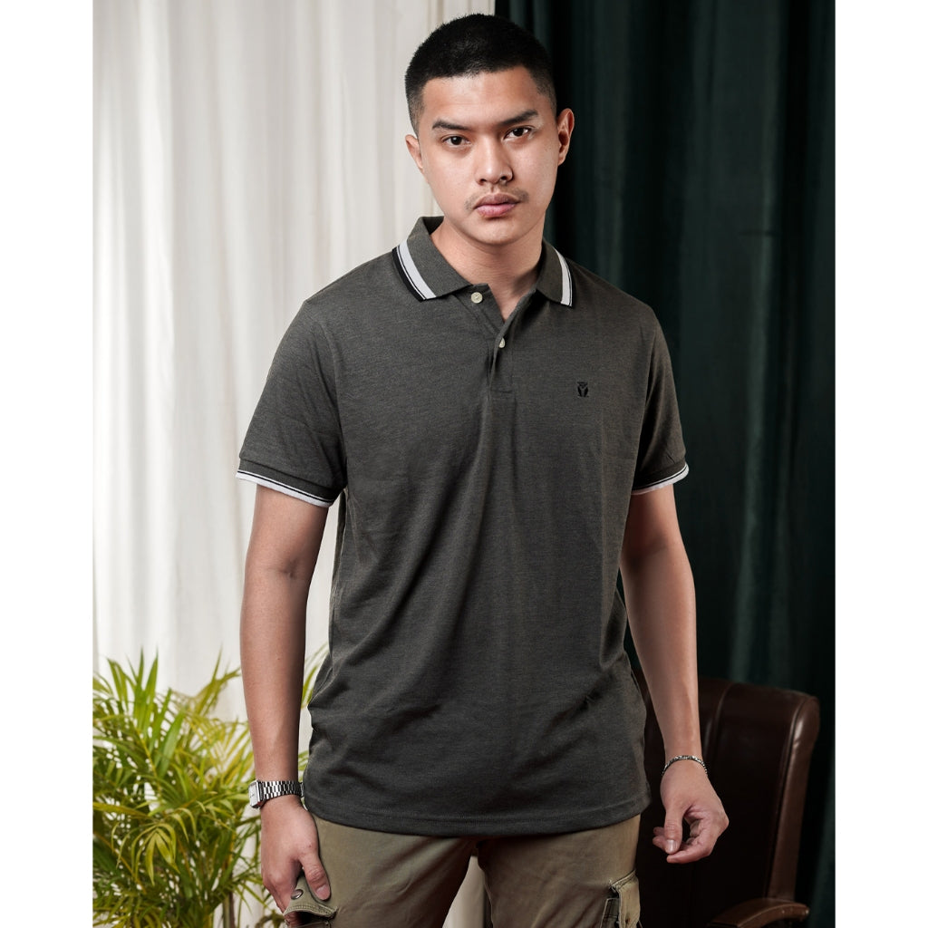 MATSUDA Kaos Polo Shirt Pria Kerah Aioi Seri Warna Hijau