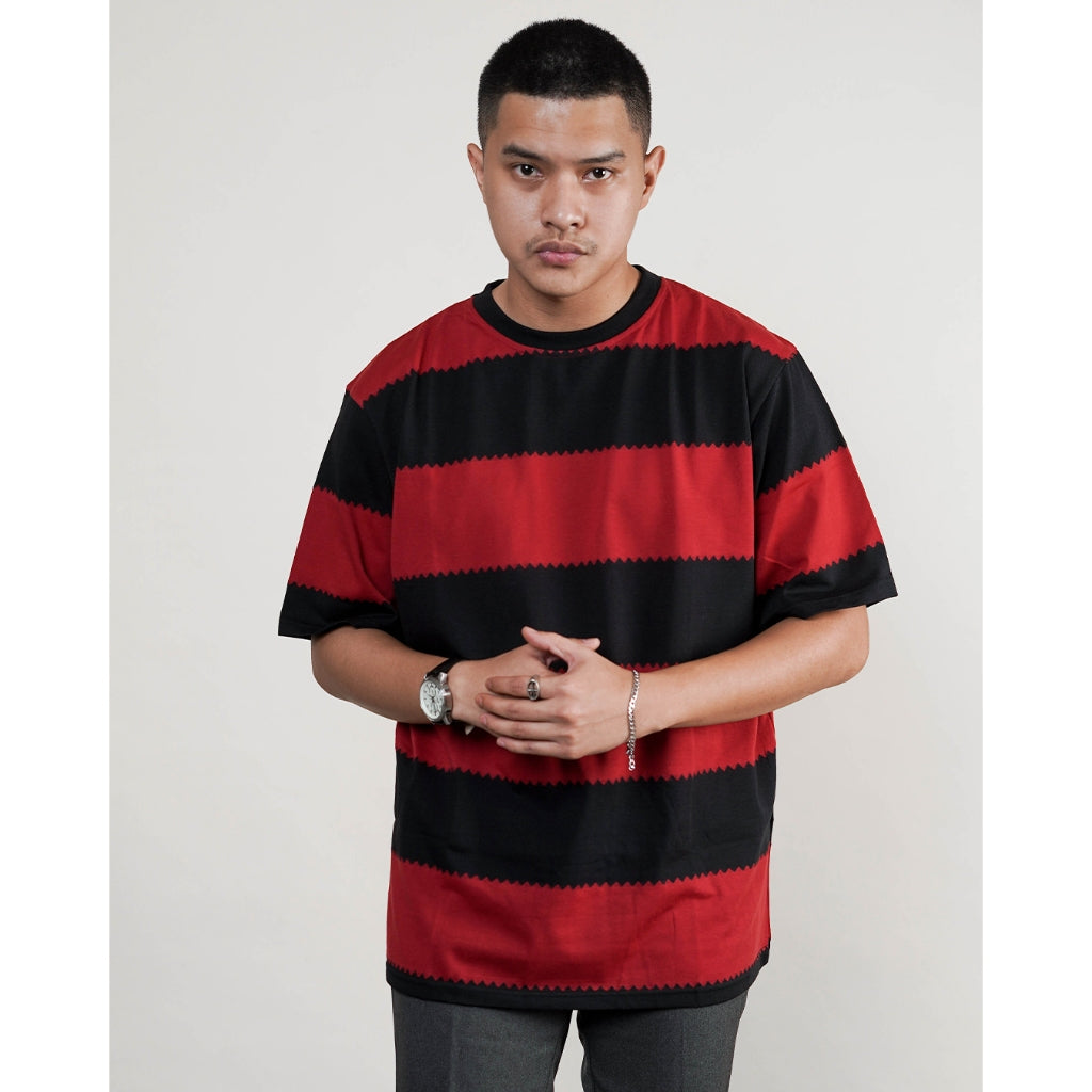 MATSUDA Kaos Oversize Stripe T shirt Katun Ogori