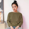 Matsuda Kaos Polos Wanita Lengan Panjang T Shirt Olive