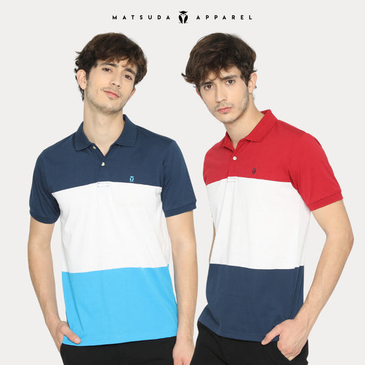 MATSUDA Kaos Polo Shirt Pria Kerah Arao