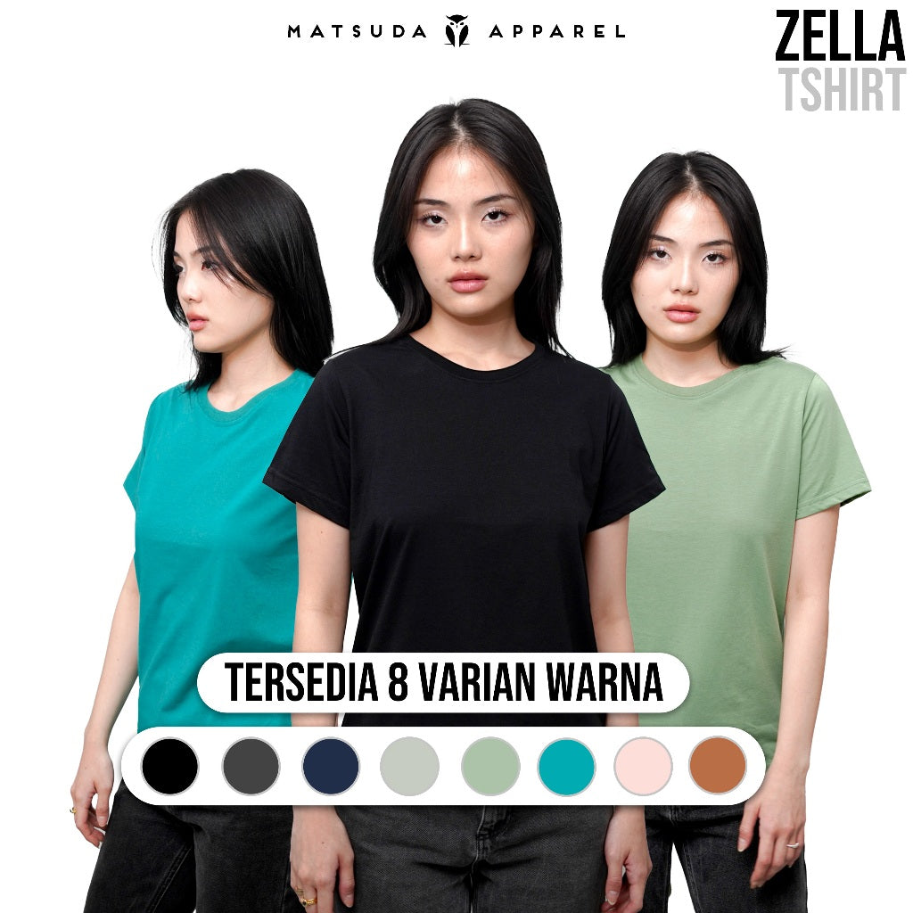 MATSUDA Kaos Wanita T Shirt Katun Zella