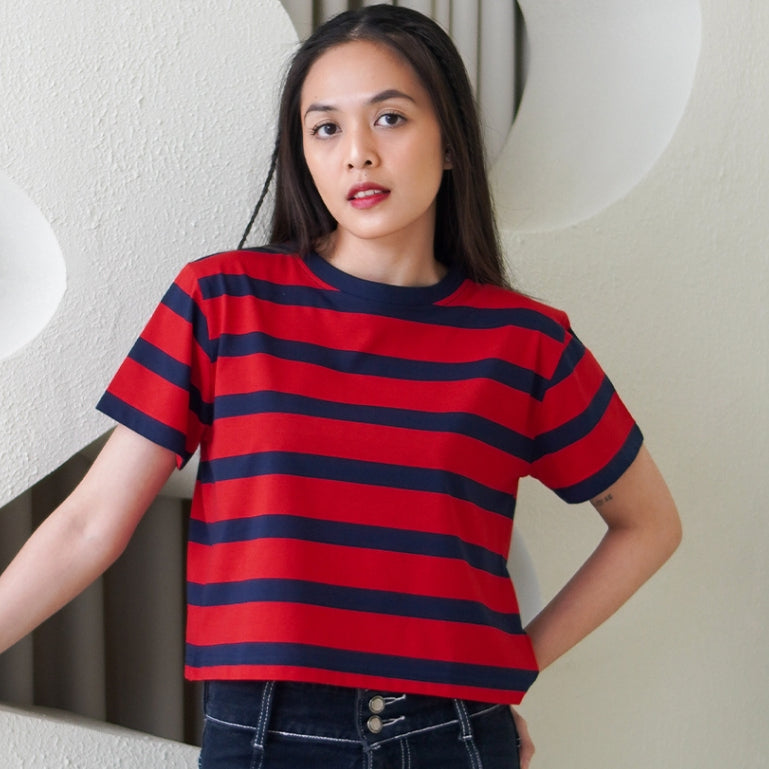 Matsuda Kaos Wanita Crop top katun Hollis