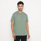 MATSUDA Kaos Polos Pocket T Shirt Cotton Chuo Seri Warna Hijau
