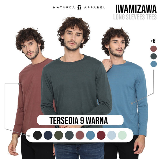 MATSUDA Kaos T Shirt Lengan Panjang Pria Katun Iwamizawa